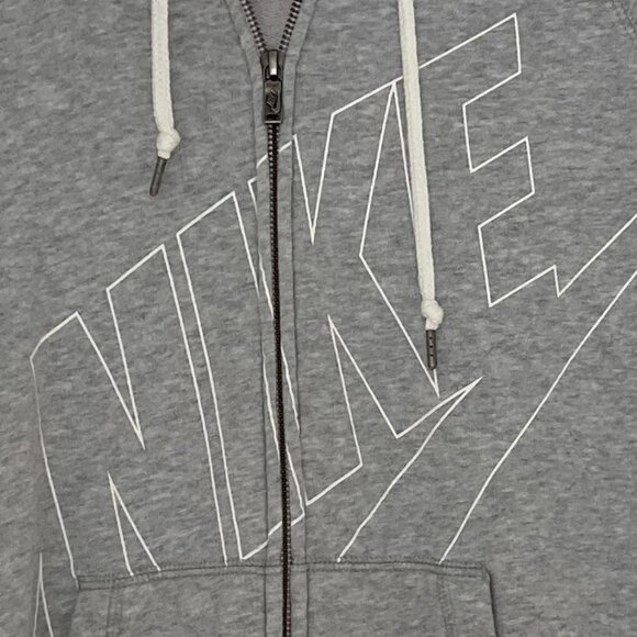 Nike logo heathered gray zip hoodie - Picture 9 of 13
